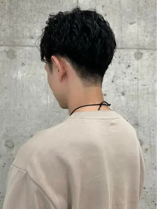 メンズ 切りっぱなしボブ/ ブリーチカラー/大塚のヘアスタイル