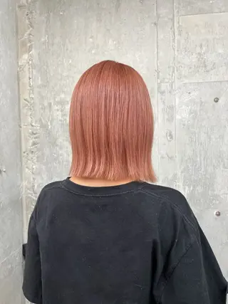 ミディアム era所属・azumi/ボブ/暖 色/オリーブ/縮毛のヘアスタイル