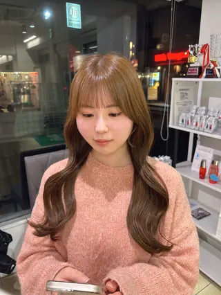 ロング カラー 長妻莉央/縮毛矯正 髪質改善カラーのヘアスタイル