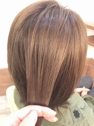 ミディアム カラー 髪質改善✨️透明感カ ラー✧*。山下さいみのヘアスタイル