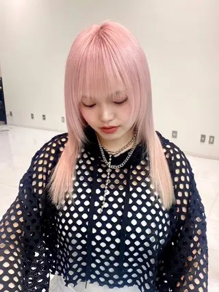 セミロング カラー ハイトーン/ゆるふわ 🎨𖥔ׁTOMO♡のヘアスタイル