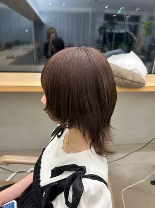 ミディアム カラー つくばUtooe's 石田桃花のヘアスタイル