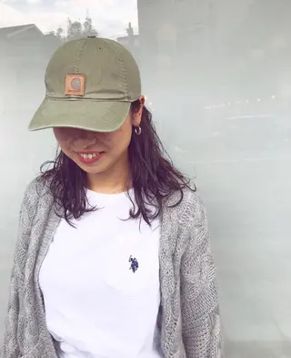 セミロング カラー ヘアアレンジ マツエク・マツパ Kawaguchi Arisaのヘアスタイル