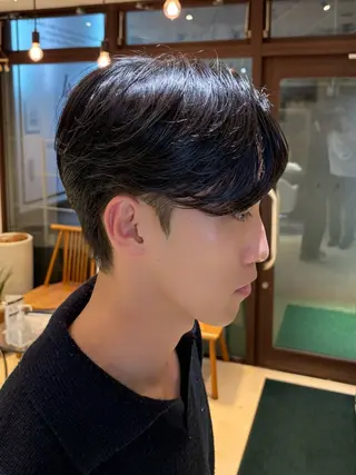 ショート パーマ メンズ カルマパーマ韓国ヘア shiryuのヘアスタイル