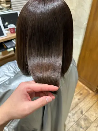 ミディアム カラー パーマ 新宿✨顔周りカット 韓国ヘア/坂本亜裟海のヘアスタイル