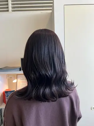 セミロング カラー 竹添 有梨沙のヘアスタイル