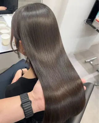 ロング 髪質改善/縮毛矯正 梅田茶屋町/西尾祐作のヘアスタイル