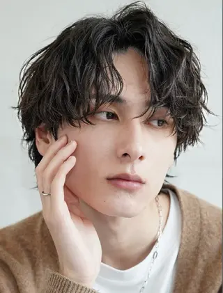 パーマ メンズ 松田 優斗のヘアスタイル