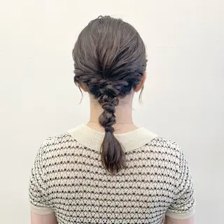 セミロング ヘアアレンジ 初めてのショート お任せください✂️のヘアスタイル