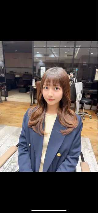 ロング 新宿/レイヤー 顔周りカット溝手優太のヘアスタイル