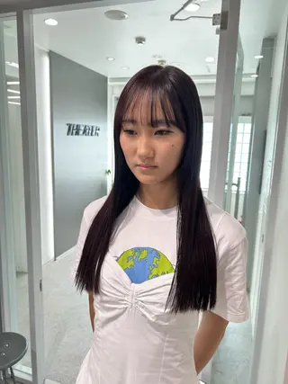 ロング カラー 愛結 暖色カラー🎀🩰のヘアスタイル