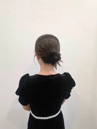 ヘアアレンジ 博多⌇お呼ばれヘア⌇ 透明感カラー⌇菅泉美のヘアスタイル