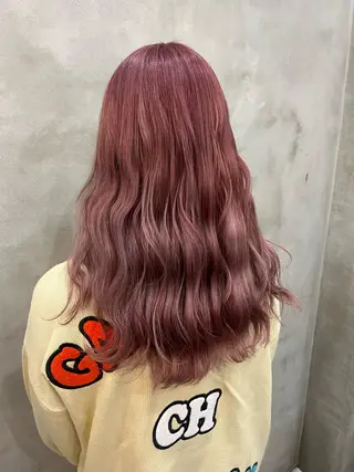 ロング カラー 艶髪/ハイトーン/ ヘアセット/モエノのヘアスタイル