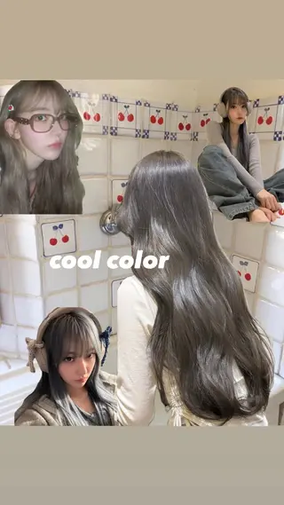 ロング カラー 🍓ハイトーンカラー 🎀nene🍓のヘアスタイル