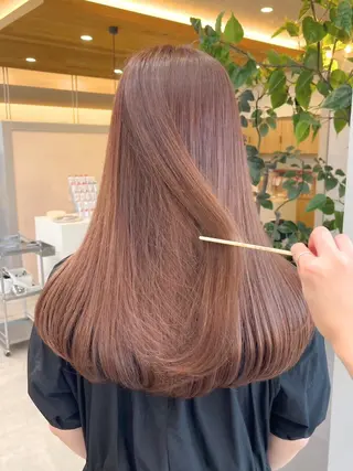 ロング カラー 暖色カラー/透明感 ベージュ/結羽🌼のヘアスタイル