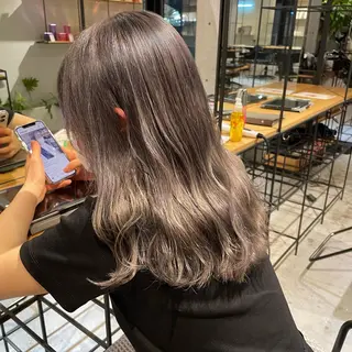セミロング ベージュカラー/新潟 カラー特化/落合優吾のヘアスタイル