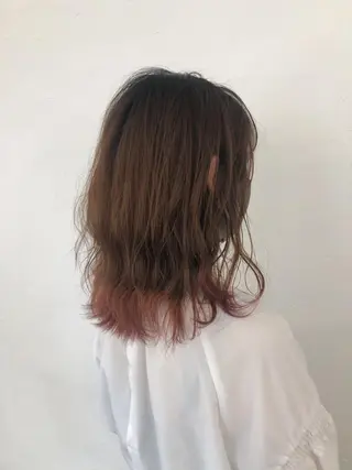 ミディアム カラー 冨木 雄斗のヘアスタイル