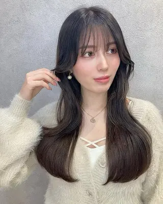 ロング カラー 🩷韓国ヘア/ヨシン モリ🩷Maikaのヘアスタイル