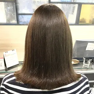ミディアム カラー スナコザワ レナのヘアスタイル