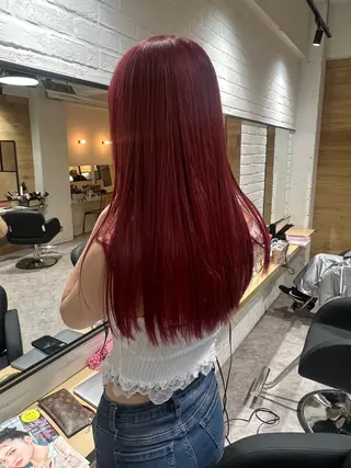 ロング カラー フジサキ ケンのヘアスタイル