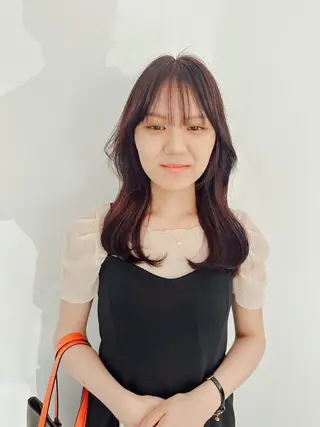 セミロング カラー ハイトーンカラー RYUのヘアスタイル