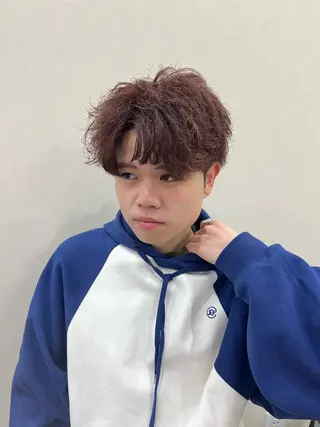 ショート カラー メンズ Yui/メンズカラー /シャドウパーマのヘアスタイル