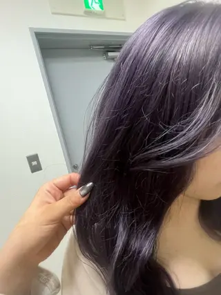 ロング 艶髪ハイトーンカラー 渋谷🎀ririkaのヘアスタイル