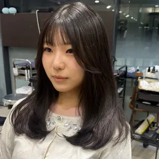 ミディアム パーマ 韓国風パーマ🌿コテ 巻き風パーマ/るいのヘアスタイル