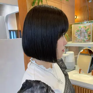 ショート ボブ/縮毛矯正/レイ ヤー♡Natsukiのヘアスタイル
