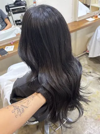 セミロング カラー RIN／韓国ヘア レイヤーカットのヘアスタイル