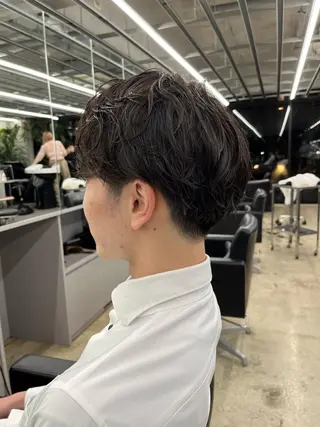 パーマ メンズ ダブルカラー/ ケアブリーチ/クニトのヘアスタイル