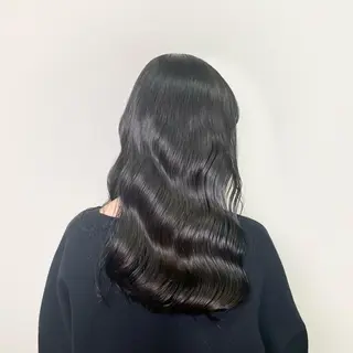 セミロング カラー 色白に見える暗髪 梅田・増田のヘアスタイル