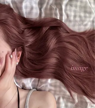 カラー aku💞韓国風🩷 ピンクカラー🎀🩷のヘアスタイル