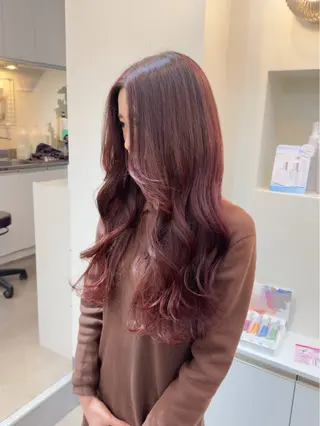 ロング カラー レイヤー/顔周り /いいぬまみかのヘアスタイル