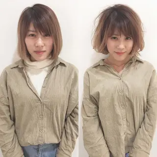 ショート カラー 店長/mao/ 前髪/顔周りカットのヘアスタイル