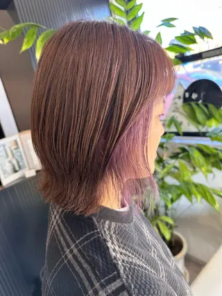 ミディアム カラー HINATA/ 半個室美容室のヘアスタイル