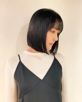 ショート カラー 板谷みさき /艶ボブ/藤沢美容室のヘアスタイル