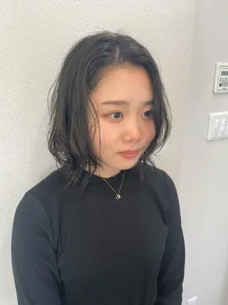 ミディアム パーマ ボブ/髪質改善/ soiナカジママドリのヘアスタイル