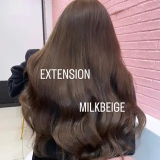 ロング カラー エクステ🩵ブリーチ 韓国ヘア🩵KAEのヘアスタイル