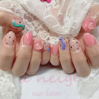 ネイル La neige* yuki 🥯🍑のネイルデザイン