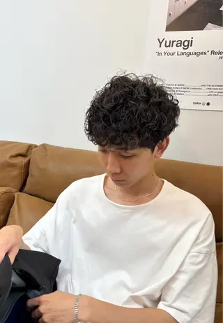 ショート パーマ メンズ 金子 勇輔 メンズパーマ/心斎橋のヘアスタイル