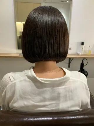 ショート カラー パーマ ヘアアレンジ パーマ/透明感カラー /ボブ/吉田一生のヘアスタイル