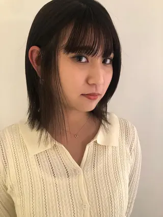 カラー ブリーチカラー🎀 韓国風/寺門美優のヘアスタイル