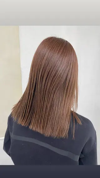 ミディアム カラー レイヤーウルフ エクステ磯部のヘアスタイル