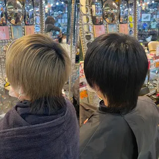 ショート カラー メンズ haco+所属・🌈派手髪エクステ ブレイズ🌈ひろとのヘアスタイル