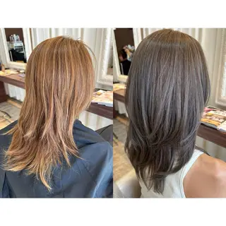 セミロング 🌿美容室イチエ ふしみさな🫧のヘアスタイル