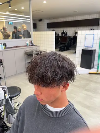 ショート カラー パーマ メンズ 韓国レイヤーカット /REIのヘアスタイル