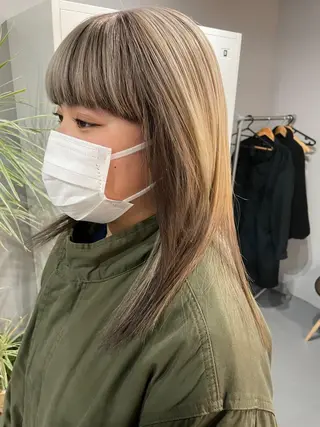 ミディアム Sherry大国町所属・髪質改善×縮毛矯正 ×艶カラーNAOのヘアスタイル