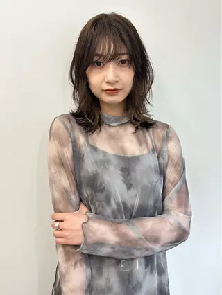 ミディアム パーマ 朝がラクになるパーマ トウバルタイキのヘアスタイル