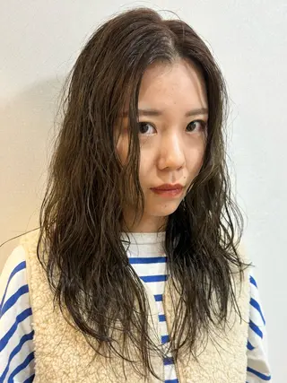 ロング カラー パーマ 札幌パーマ 髪質改善/後藤海音のヘアスタイル
